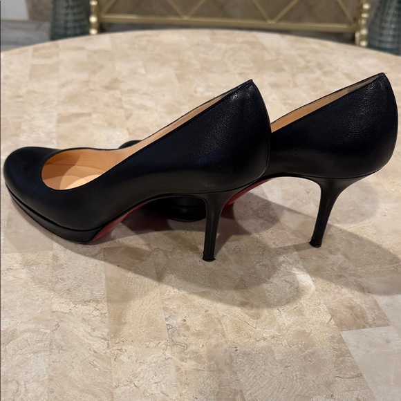 Christian Louboutin Black Leather Heels 38 - Picture 8 of 8